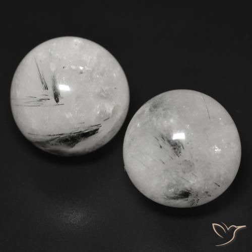 27.41ctw Naturel Clair avec noir Quartz rutile, Sphère / Boule, Translucide