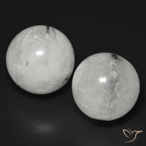 Shop natural 27.41ct Clair avec noir Quartz rutile gems, Sphère / Boule, from Inde at GemSelect. In stock, global shipping!