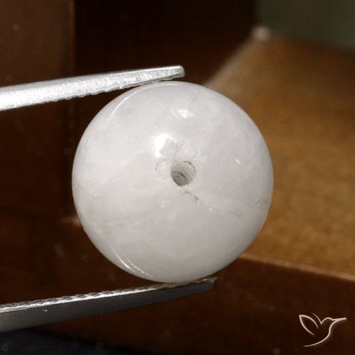 12.72ct Naturel Blanc grisâtre Quartz rutile, Sphère / Boule, Translucide