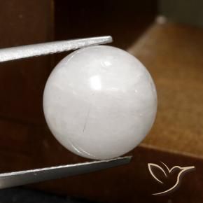 Quartz rutile Blanc grisâtre naturelle Sphère / Boule, 12.72 ct, Translucide