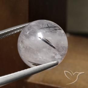 Quartz rutile Clair avec noir naturelle Sphère / Boule, 14.19 ct, Translucide