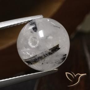 Quartz rutile Clair avec noir naturelle Sphère / Boule, 12.31 ct, Translucide