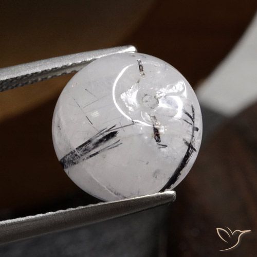 13.08ct Naturel Clair avec noir Quartz rutile, Sphère / Boule, Translucide