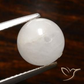 Quartz rutile Blanc grisâtre naturelle Sphère / Boule, 4.05 ct, Translucide