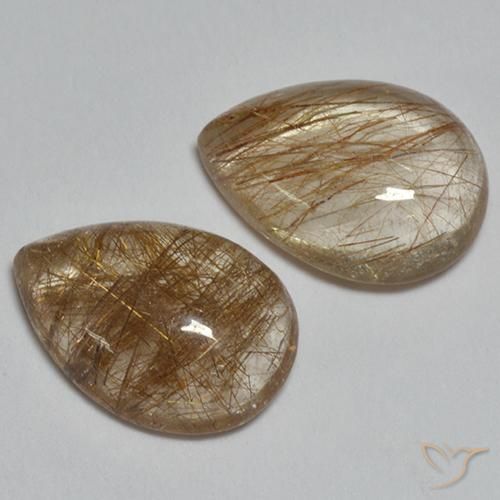 Shop natural 3.65ct Marron chaud Quartz rutile gems, En forme de poire, from Inde at GemSelect. In stock, global shipping!
