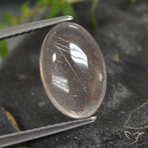 2.89ct Naturel Clair avec cuivre Quartz rutile, ovale, Transparent