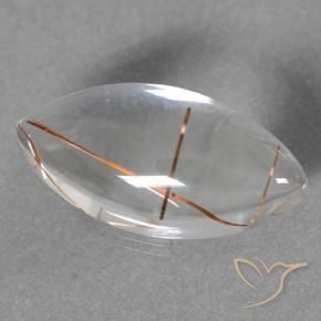 Quartz rutile Clair avec cuivre naturelle Marquise, 8.94 ct, Transparent