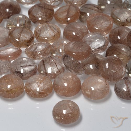 1.97ct Naturel Clair avec brun Quartz rutile, Tour, Translucide