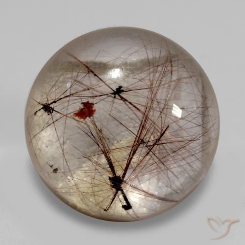 Quartz rutile Clair avec brun naturelle Tour, 5.45 ct, Transparent