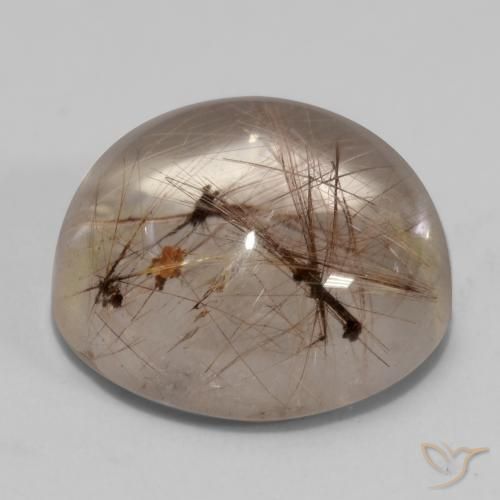 Quartz rutile Clair avec brun naturelle Tour, 5.45 ct, Transparent