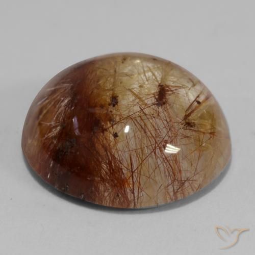 Quartz rutile Clair avec brun naturelle Tour, 7.37 ct, Transparent