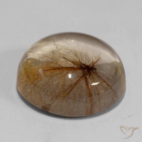 Quartz rutile Bois marron très clair naturelle Tour, 6.49 ct, Transparent