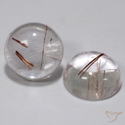 5.74ctw Naturel Clair avec cuivre Quartz rutile, Tour, Transparent