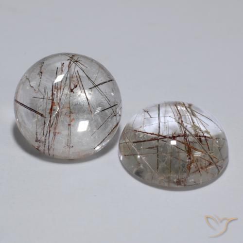 11.65ctw Naturel Clair avec cuivre Quartz rutile, Tour, Transparent