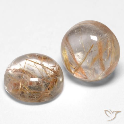 2.96ctw Naturel Marron très clair Quartz rutile, Tour, Transparent
