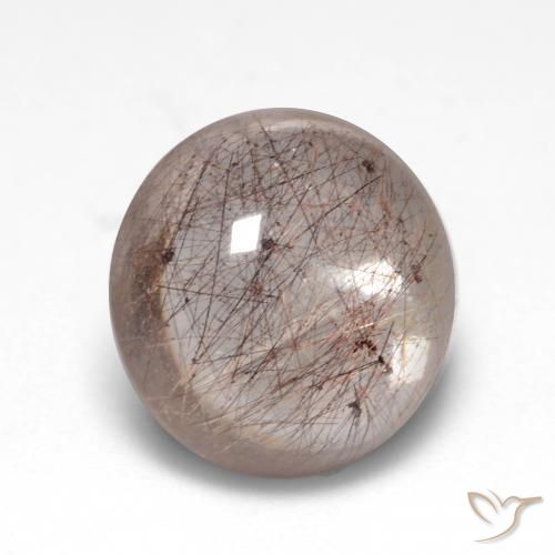 Quartz rutile Brun noyer léger naturelle Tour, 4.98 ct, Transparent