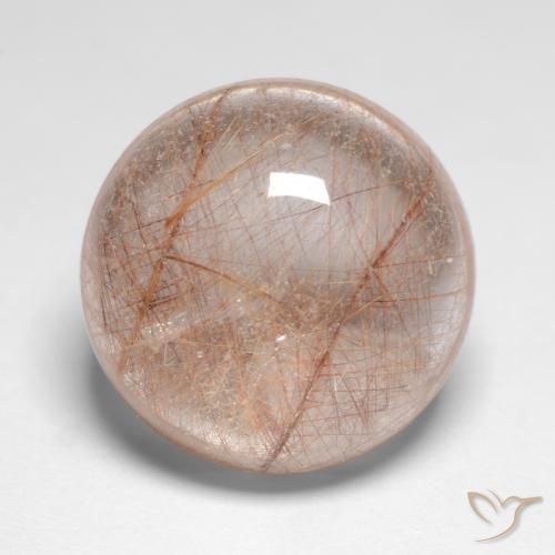 9.53ct Naturel Marron très clair Quartz rutile, Tour, Transparent