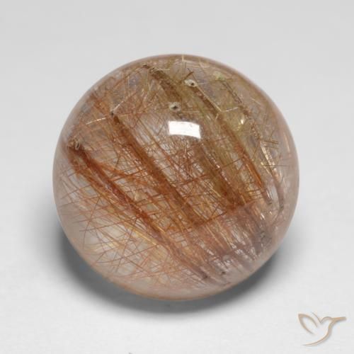 Quartz rutile Bois marron très clair naturelle Tour, 7.18 ct, Translucide