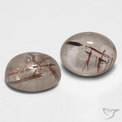 Shop natural 4.43ct Clair avec brun Quartz rutile gems, ovale, from Inde at GemSelect. In stock, global shipping!