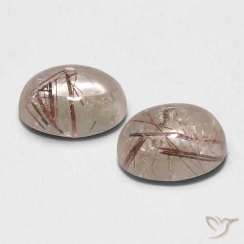 Shop natural 4.43ct Clair avec brun Quartz rutile gems, ovale, from Inde at GemSelect. In stock, global shipping!