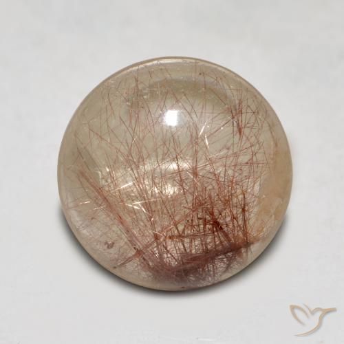 4.40ct Naturel Clair avec brun Quartz rutile, Tour, Transparent