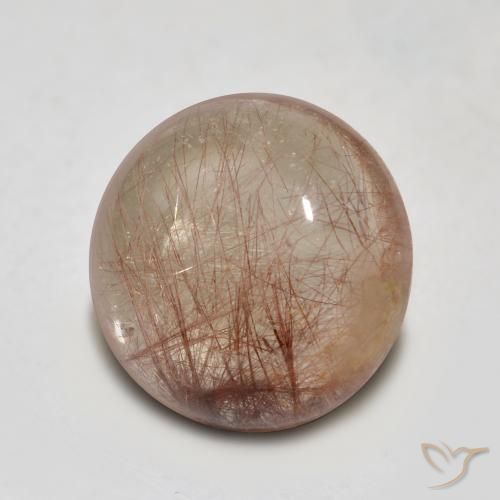 Quartz rutile Clair avec brun naturelle Tour, 4.40 ct, Transparent