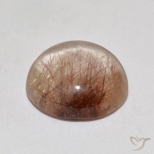 Quartz rutile Clair avec brun naturelle Tour, 4.40 ct, Transparent