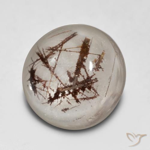 5.59ct Naturel Clair avec brun Quartz rutile, Tour, Transparent
