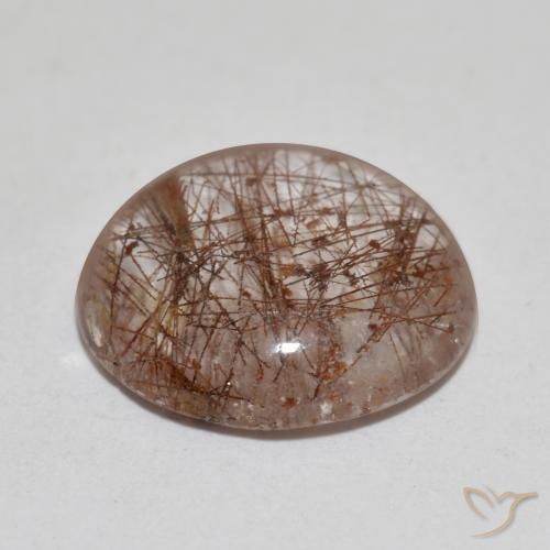 Quartz rutile Clair avec cuivre naturelle Tour, 5.84 ct, Transparent