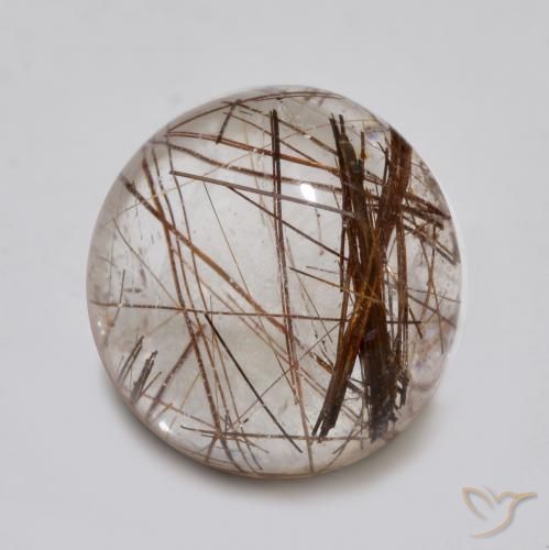 Quartz rutile Clair avec brun naturelle Tour, 4.65 ct, Transparent