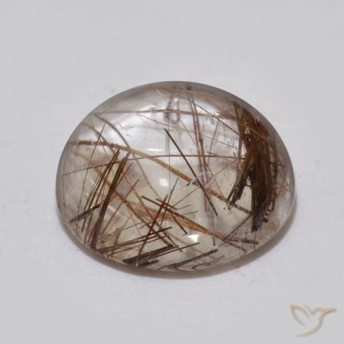 Quartz rutile Clair avec brun naturelle Tour, 4.65 ct, Transparent