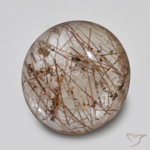 Quartz rutile Clair avec brun naturelle Tour, 5.36 ct, Transparent