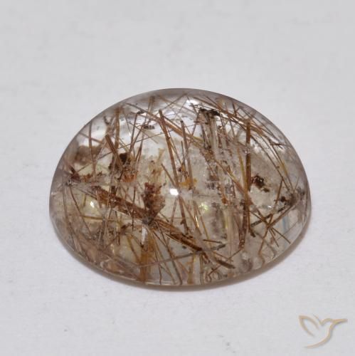 Quartz rutile Clair avec brun naturelle Tour, 5.36 ct, Transparent