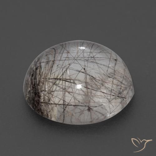 Quartz rutilé blanc naturelle coupe roude, 5,68 ct, transparent