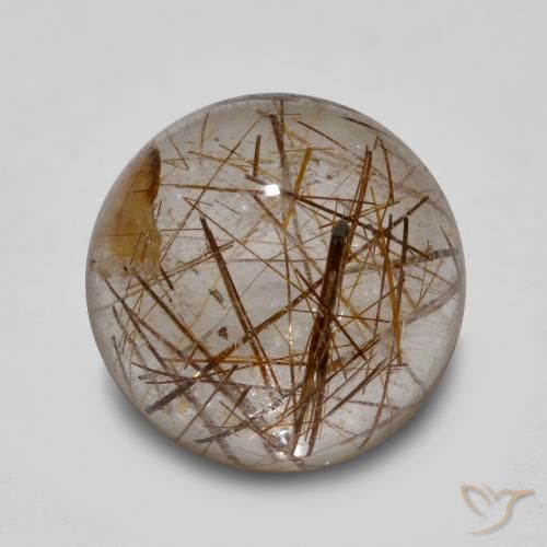 Quartz rutile Clair avec brun naturelle Tour, 4.50 ct, Transparent