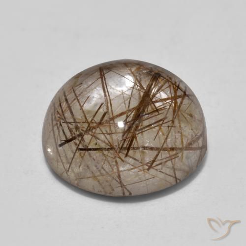 Quartz rutile Clair avec brun naturelle Tour, 4.50 ct, Transparent