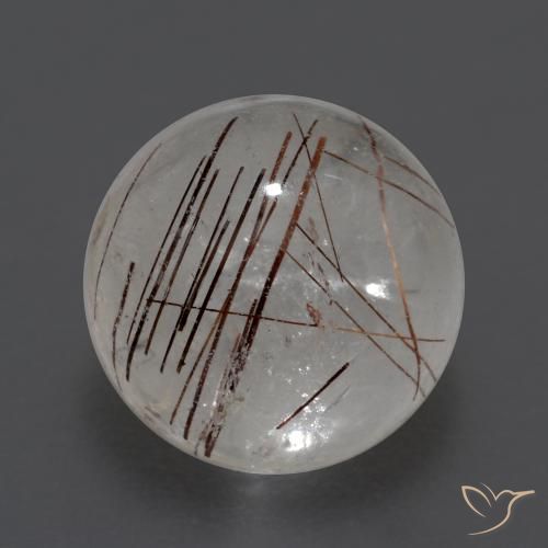 4.31ct Naturel Clair avec cuivre Quartz rutile, Tour, Transparent