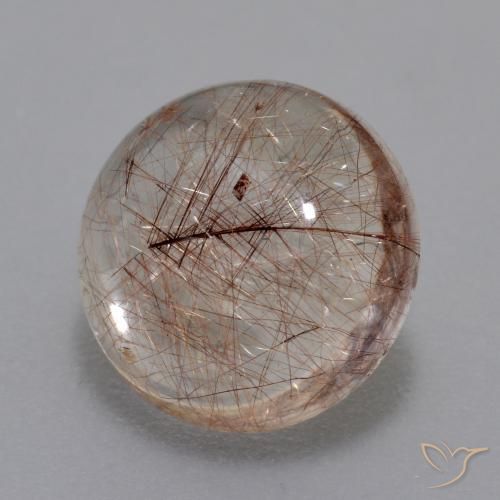 Quartz rutile Clair avec brun naturelle Tour, 4.46 ct, Transparent