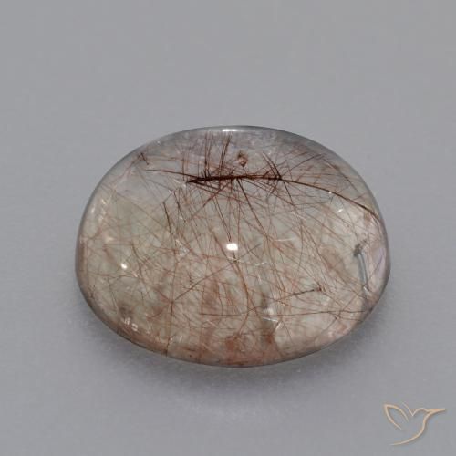 Quartz rutile Clair avec brun naturelle Tour, 4.46 ct, Transparent