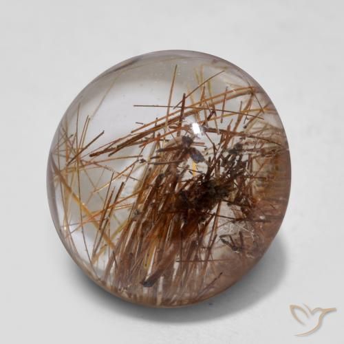 Quartz rutile Clair avec brun naturelle Tour, 5.10 ct, Transparent