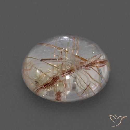 Quartz rutile Clair avec brun naturelle Tour, 3.69 ct, Transparent