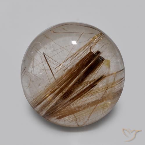 4.50ct Naturel Clair avec brun Quartz rutile, Tour, Translucide