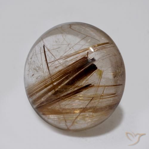 Quartz rutile Clair avec brun naturelle Tour, 4.50 ct, Translucide
