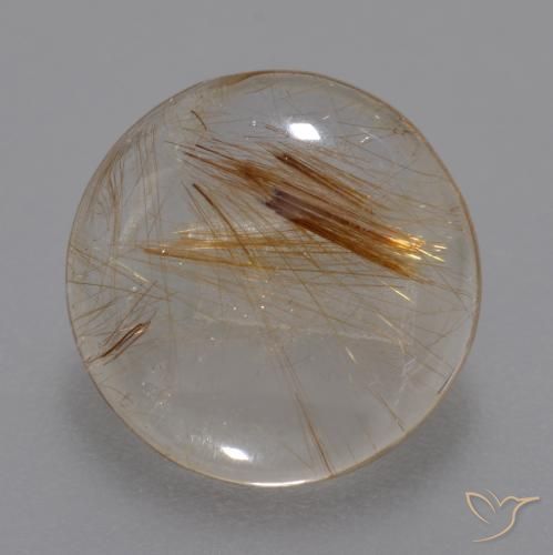 4.23ct Naturel Bois marron très clair Quartz rutile, Tour, Transparent