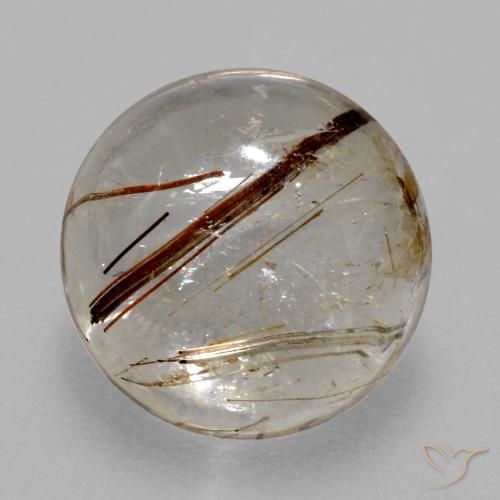 Quartz rutile Clair avec brun naturelle Tour, 4.76 ct, Transparent