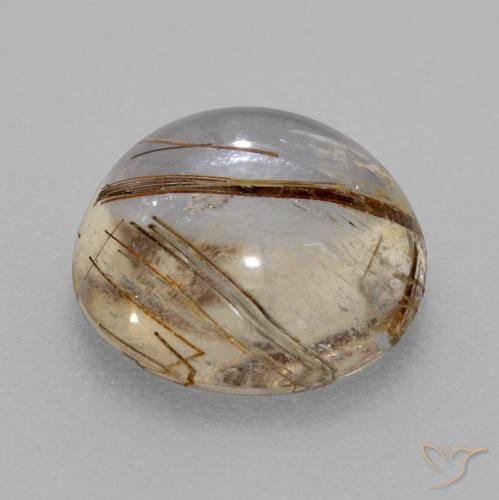 Quartz rutile Clair avec brun naturelle Tour, 4.76 ct, Transparent