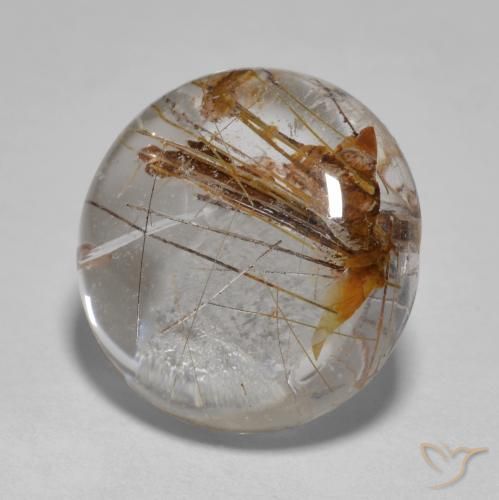 Quartz rutile Clair avec brun naturelle Tour, 5.96 ct, Transparent