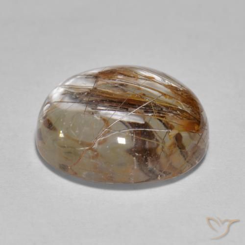 Quartz rutile Clair avec brun naturelle Tour, 5.96 ct, Transparent