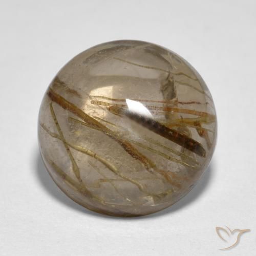 5.31ct Naturel Clair avec brun Quartz rutile, Tour, Transparent