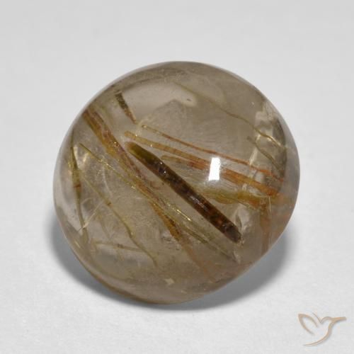 Quartz rutile Clair avec brun naturelle Tour, 5.31 ct, Transparent